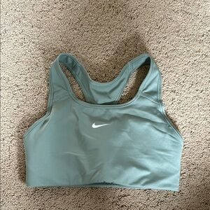 Nike Green Sports Bra Racerback Moisture-Wicking